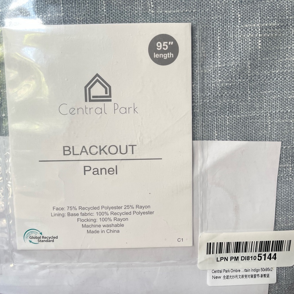 Ombré Full Blackout Curtain Panels 95” Cream White to Indigo Blue New in Package - Picture 11 of 11